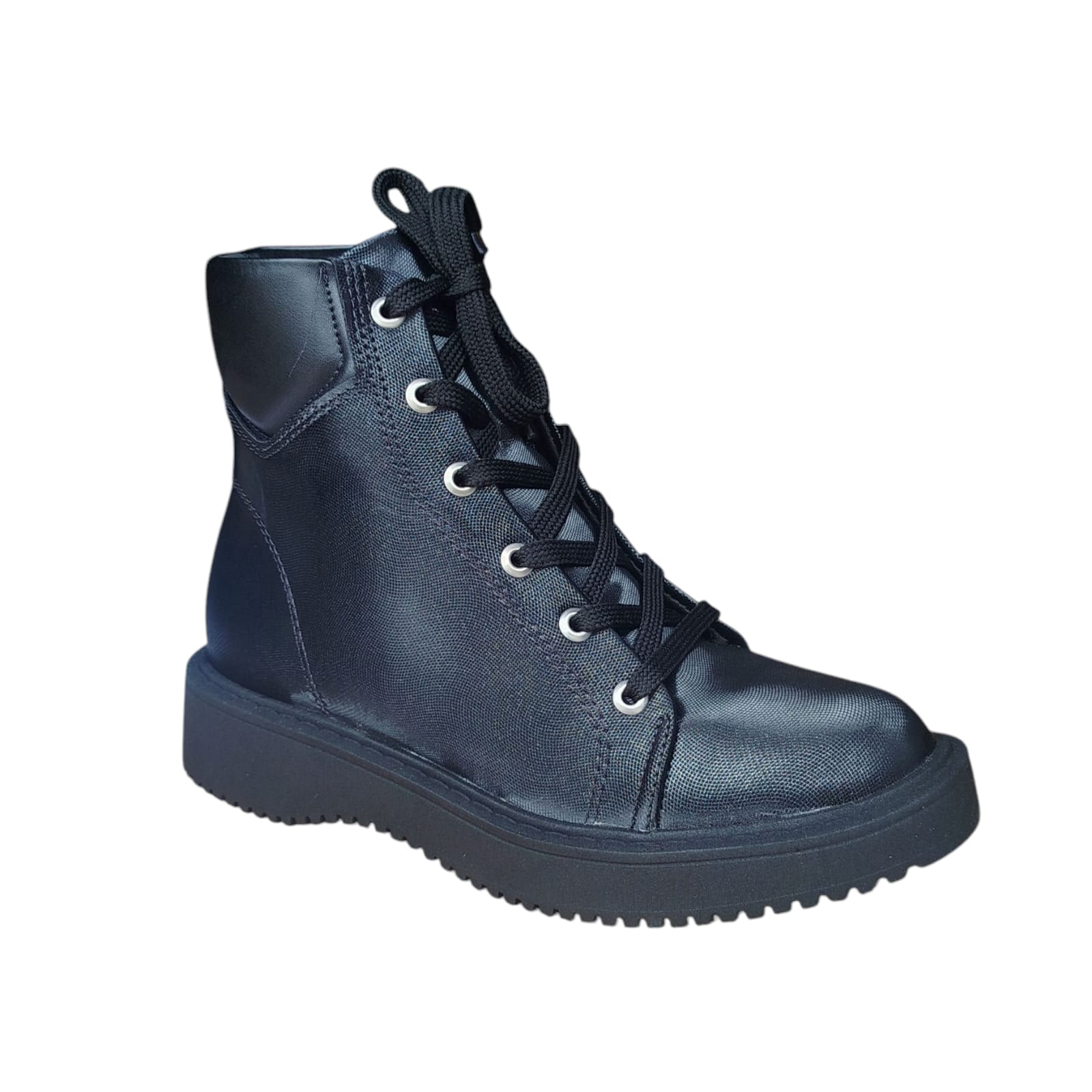 Bota Moleca Coturno Caixa C/6 (35-39) Cor-34115 Preto Prata 1