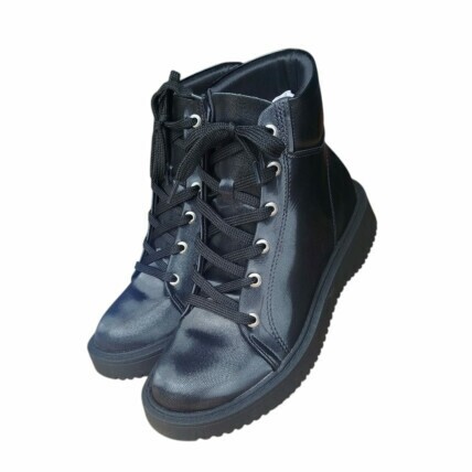 Bota Moleca Coturno Caixa C/6 (35-39) Cor-34115 Preto Prata 1