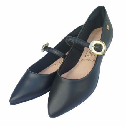 Sapatinha Santinelli Caixa C/12 (34-39) Cor-Preto/ Canelado/Preto 1