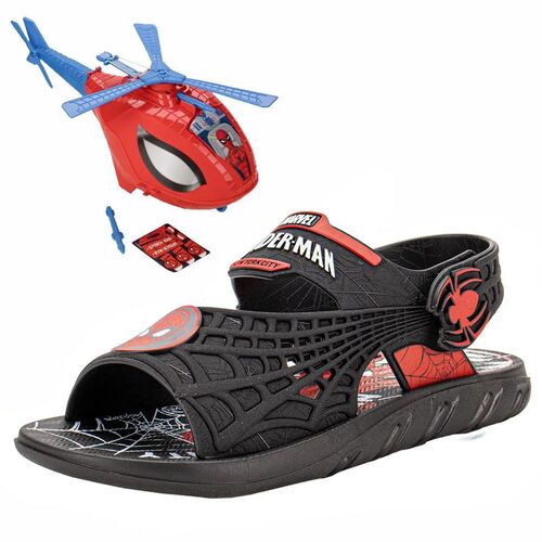 Sandália Homem Arranha Caixa C/6 Cor-Preto/Vermelho 1