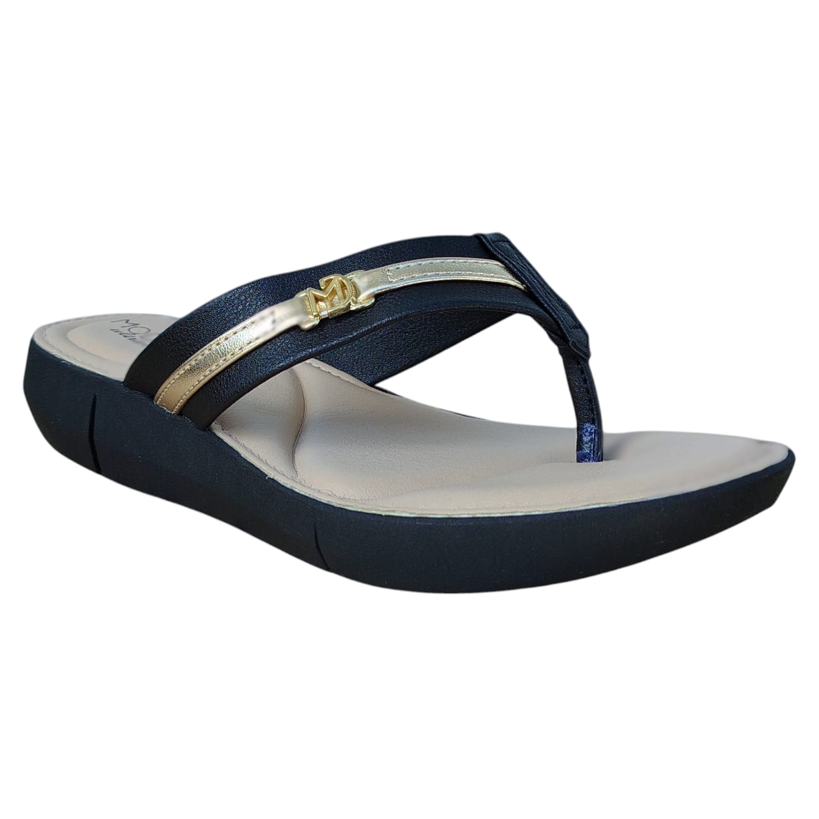 Tamanco Modare Caixa C/12 (34-41) Cor-16579 Preto/Dourado 1