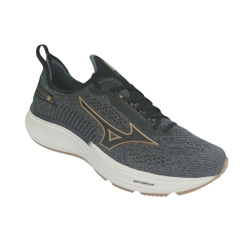 Tênis Mizuno Cool Ride 3 Caixa C/6 (38-43) Cor-Preto/Cinza Mescla 1