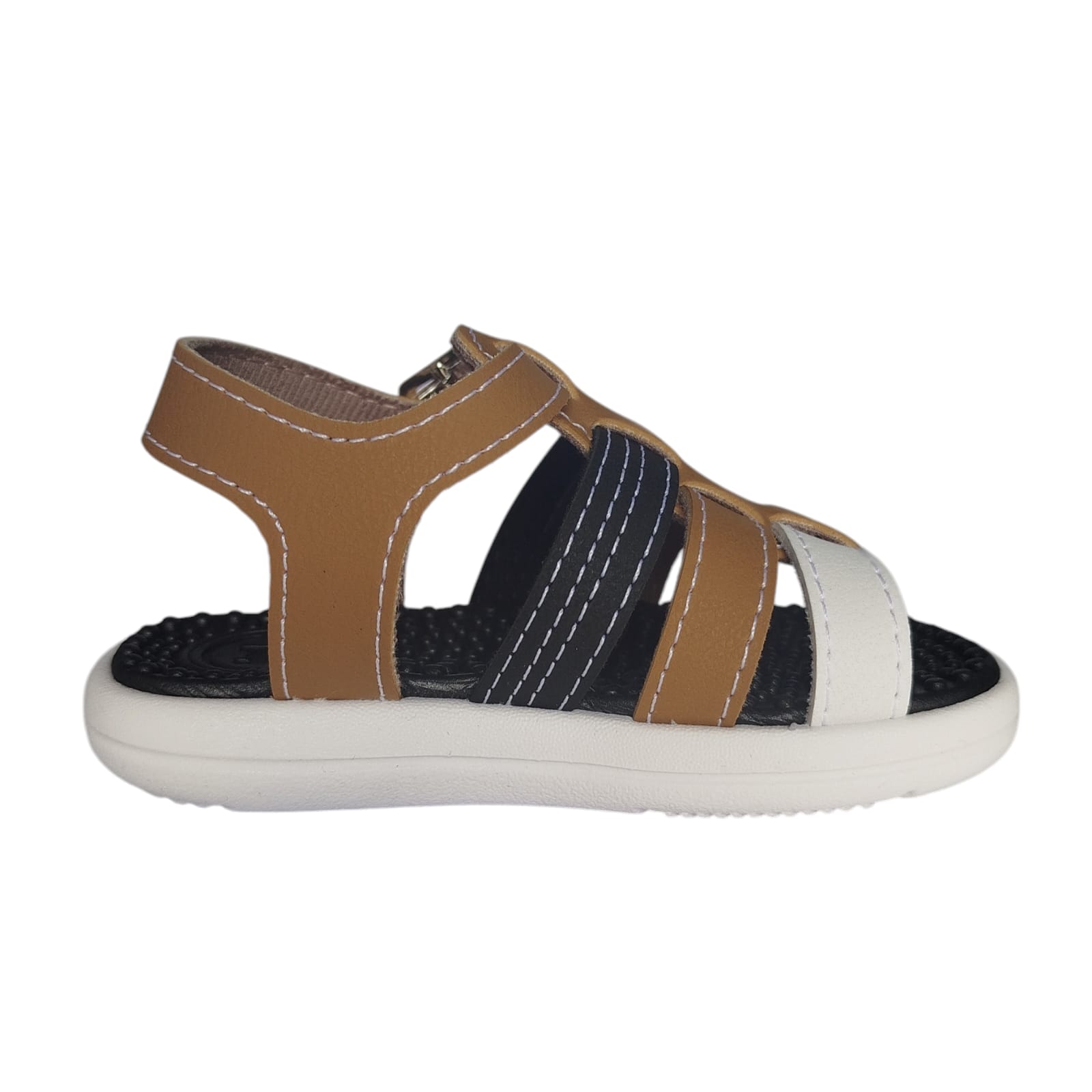 Sandália Molekinho Caixa C/12 (19-26) Cor-100011 Caramelo/Preto/Branco 99 1