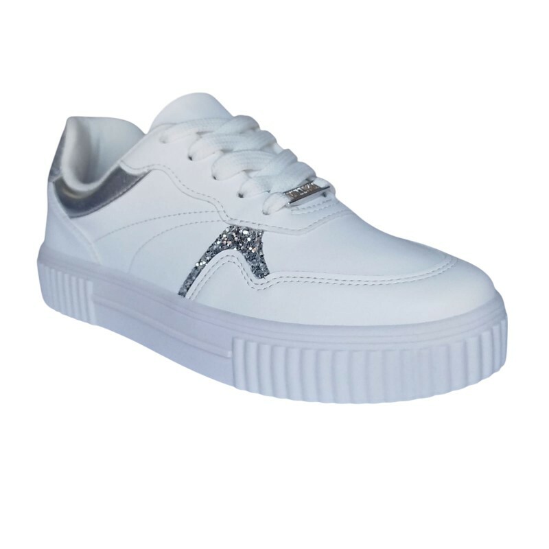 Tênis Vizzano -12 Pares - Cor Branco/Prata - Atacado 1